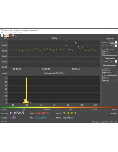 Cornet Logger, logiciel PC d'analyse et d'enregistrement de données