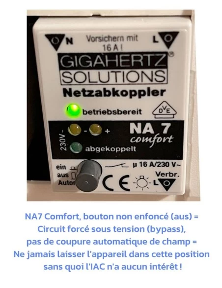Interrupteur automatique de champs (IAC) NA7 Comfort, Gigahertz Solutions