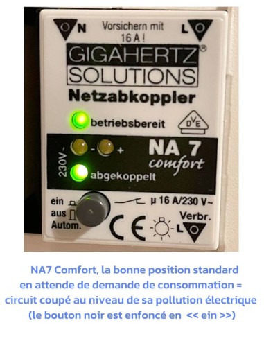 Interrupteur automatique de champs (IAC) NA7 Comfort, Gigahertz Solutions