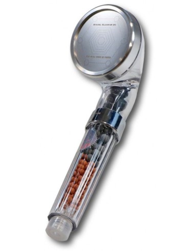 Pommeau de douche avec billes aux 4 minéraux avec vortex - relaxarium SPA