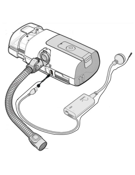 Cordon mise à la terre du respirateur ResMed AirSense 11 AutoSet à douille cylindrique