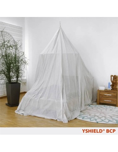 Baldaquin 1p pyramidal -42dB - protection anti-ondes hautes et basses fréquences - Yshield BCP - SILVER COTTON YSHIELD - 1