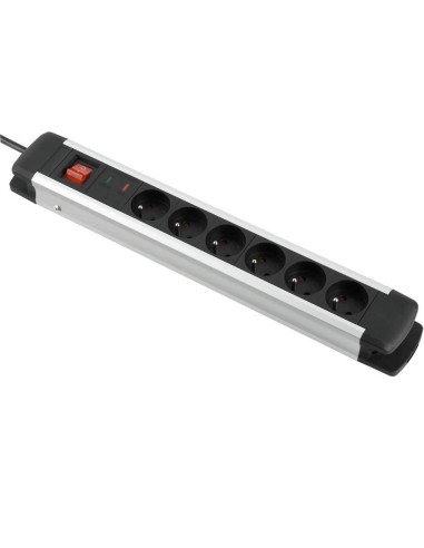 Multiprise blindée contre les champs électromagnétiques noire 6 prises