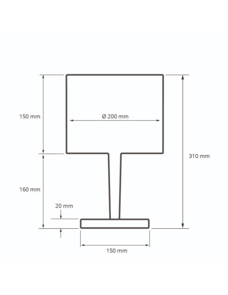 Lampe de chevet blindée Danell - Abat-jour cylindrique DANELL - 7