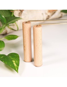 Baguettes sensitives, baguettes de sourcier en bois naturel  - 1 2