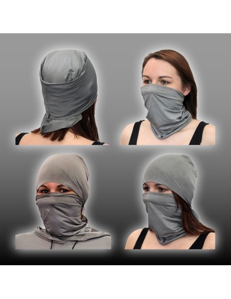 Bandeau-Bandana anti ondes pour la tête en Silver-Elastic TKE Bandeau-Bandana anti ondes pour la tête en Silver-Elastic TKE