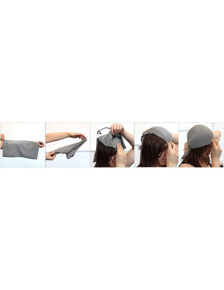 Bandeau-Bandana anti ondes pour la tête en Silver-Elastic TKE Bandeau-Bandana anti ondes pour la tête en Silver-Elastic TKE