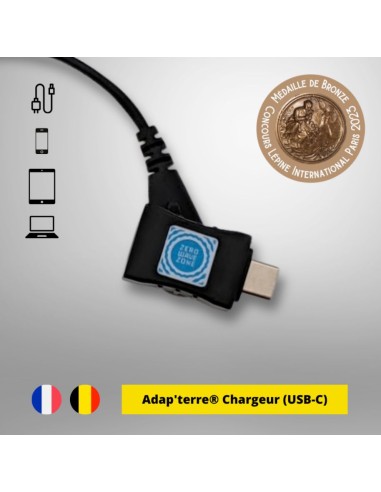 Adaptateur de mise à la terre pour chargeur USB-C (adap'terre®)  - 3
