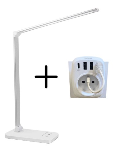 Lampe de bureau LED USB sans ondes avec chargeur d'alimentation Générique - 1