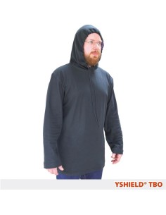 Sweat Shirt à capuche anti-ondes en tissu black jersey - Yshield YSHIELD - 3 2