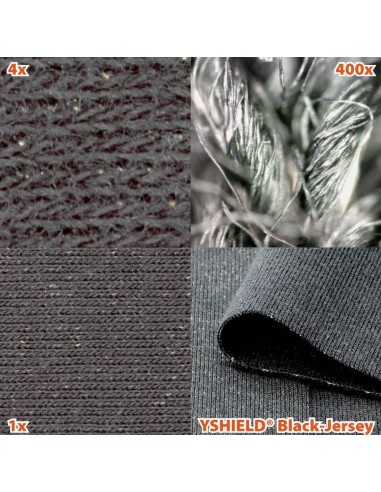 Tissu anti ondes Black Jersey -40dB protection HF SWISS SHIELD - 1