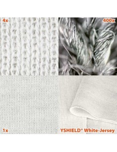 Tissu anti ondes White Jersey -40dB protection HF YSHIELD - 1 2