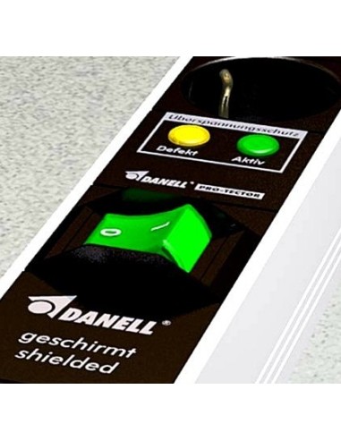 Multiprise blindée 6 prises parafoudre filtre HF Danell