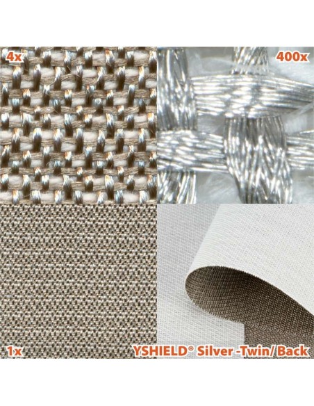 Tissu anti ondes SILVER-TWIN -60dB protection HF/BF - Yshield YSHIELD - 2
