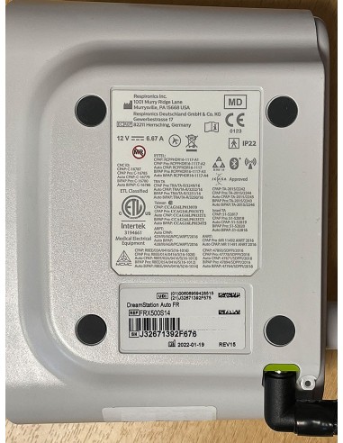 Câble de mise à la terre avec une prise T12 Suisse et Liechtenstein pour un respirateur ResMed AirSense 10 AutoSet