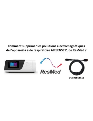 Câble mise à la terre pour respirateur ResMed AirSense 11 AutoSet à prise Suisse T12
