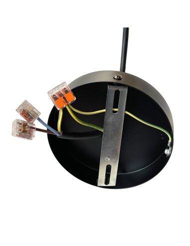 Suspension blindée sans ondes à abat-jour en métal émaillé