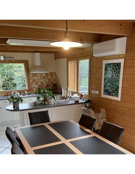 Suspension blindée anti-ondes avec abat-jour en métal émaillé Geotellurique.fr - 4