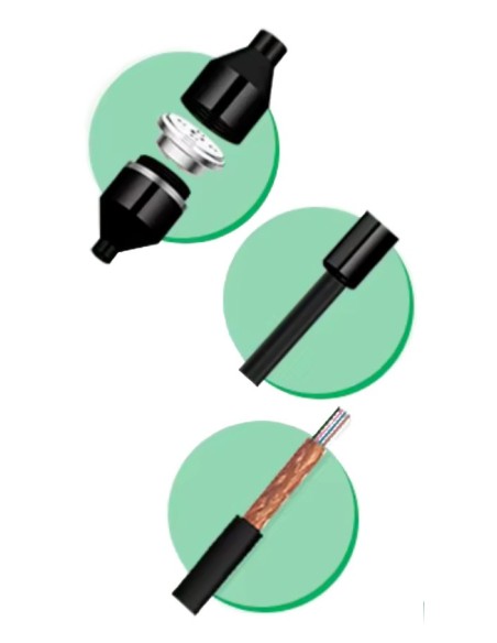 Oreillette anti ondes ibrain à tube à air sthétoscopique blanche, ecouteur stethoscopique, air tube, ecouteur anti ondes