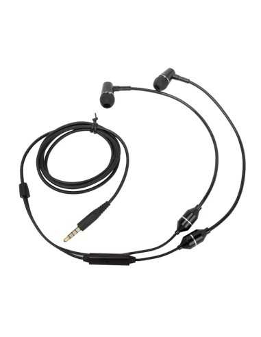 Oreillette anti ondes ibrain à tube à air sthétoscopique noires FC12, ecouteur stethoscopique, air tube, ecouteur anti ondes