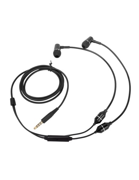 Oreillette anti ondes ibrain à tube à air sthétoscopique noires FC12, ecouteur stethoscopique, air tube, ecouteur anti ondes