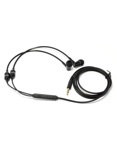 Oreillette anti ondes ibrain à tube à air sthétoscopique noires FC12, ecouteur stethoscopique, air tube, ecouteur anti ondes