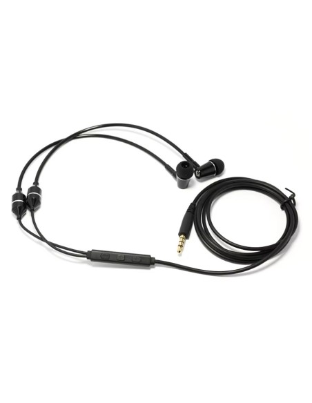 Oreillette anti ondes ibrain à tube à air sthétoscopique noires FC12, ecouteur stethoscopique, air tube, ecouteur anti ondes