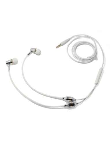 Oreillette anti ondes ibrain à tube à air sthétoscopique blanche, ecouteur stethoscopique, air tube, ecouteur anti ondes