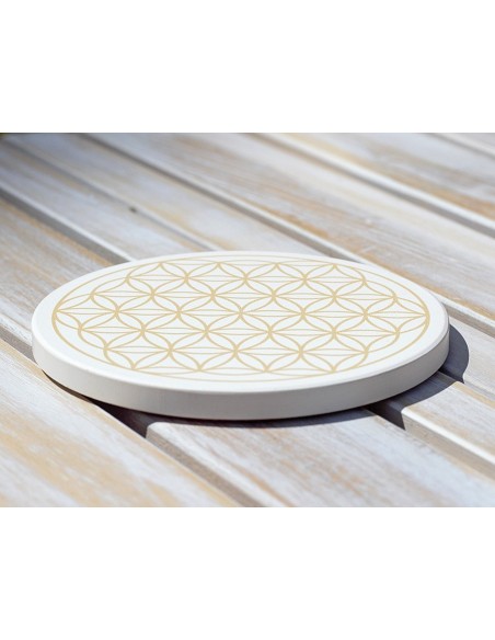 Dessous de verre fleur de vie, terre de diatomée  - 9cm Nature's Design - 2 - sous verre fleur de vie Dessous de verre fleur de vie, terre de diatomée  - 9cm Nature's Design - 2 - sous verre fleur de vie