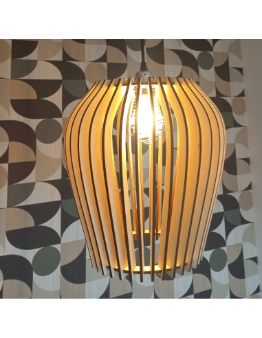 Lampe suspendue blindée en bois "baluka" Geotellurique.fr - 3