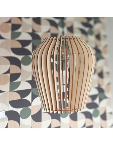 Lampe suspendue blindée en bois "baluka" Geotellurique.fr - 4