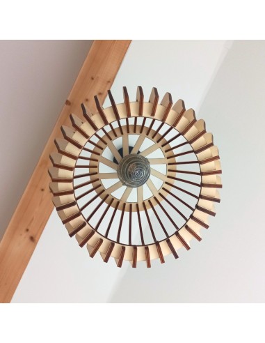 Lampe suspendue blindée en bois "baluka" Geotellurique.fr - 14