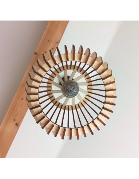 Lampe suspendue blindée en bois "baluka" Geotellurique.fr - 14