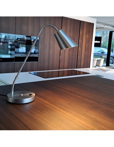 Lampe de table blindée en acier et aluminium brossé DANELL - 5