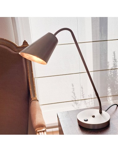 Lampe de table blindée en acier et aluminium brossé DANELL - 7