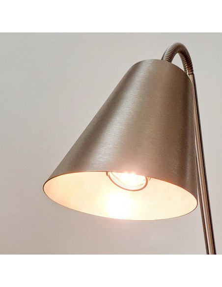 Lampe de table blindée en acier et aluminium brossé DANELL - 8