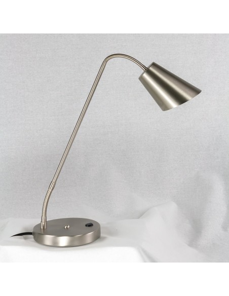 Lampe de table blindée en acier et aluminium brossé DANELL - 9