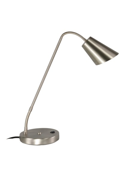 Lampe de table blindée en acier et aluminium brossé-1-Biologa Danell