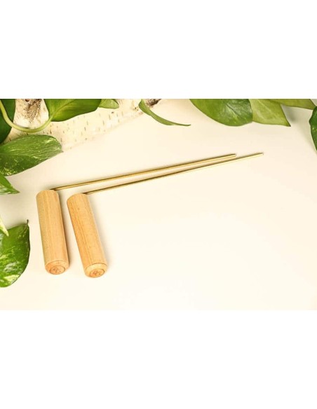 Baguettes sensitives Mini's, mini-baguettes de sourcier en bois naturel  - 2 Baguettes sensitives Mini's, mini-baguettes de sourcier en bois naturel  - 2