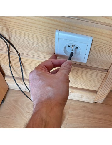 Câble USB-C blanc de mise à la terre à douille cylindrique - 5