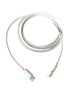 Câble USB-C blanc de mise à la terre à douille cylindrique Générique - 1 2