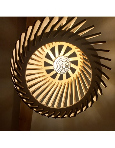 Suspension luminaire blindée en bois Baluka - Lame inclinée Geotellurique.fr - 17