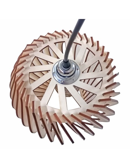 Suspension luminaire blindée en bois Baluka - Lame inclinée Geotellurique.fr - 22