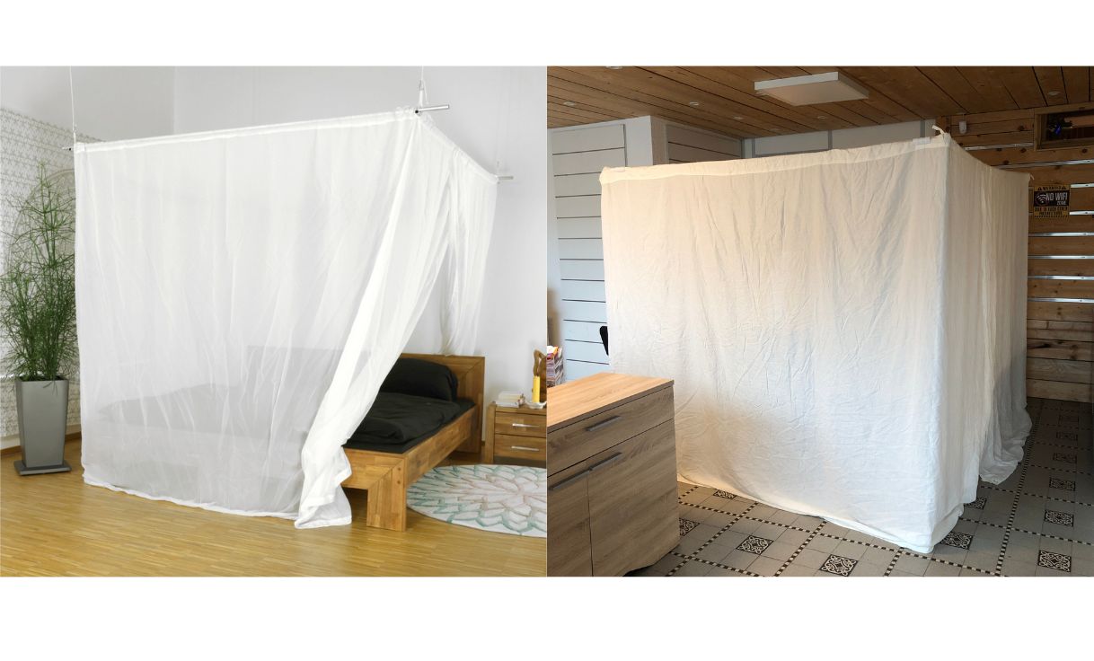 Baldaquin anti-ondes (coin chambre et bureau)