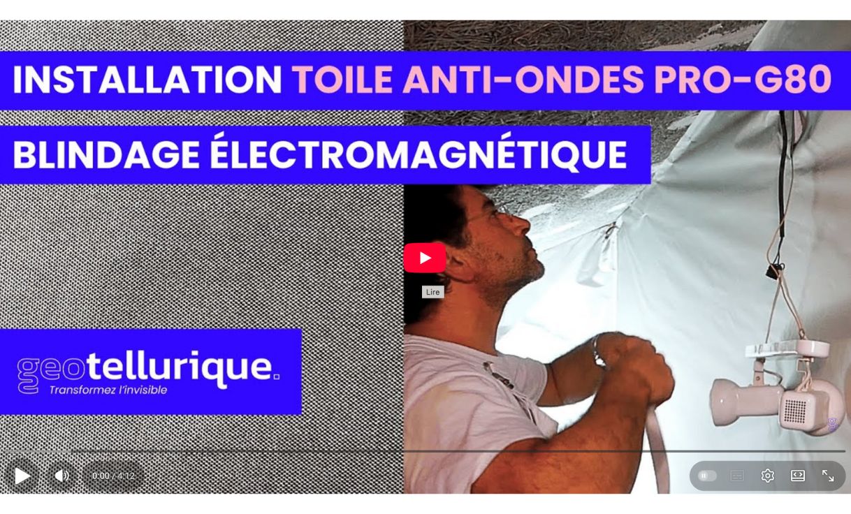Vidéo - blindage électromagnétique avec de la toile anti-ondes pro-G80 - cage de faraday