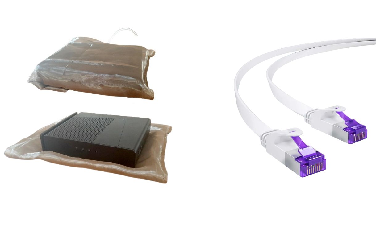 Housse anti-ondes wifi + câble rj45