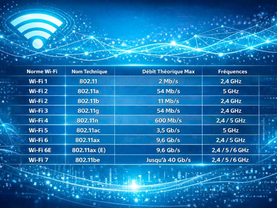 Les différentes générations de WiFi