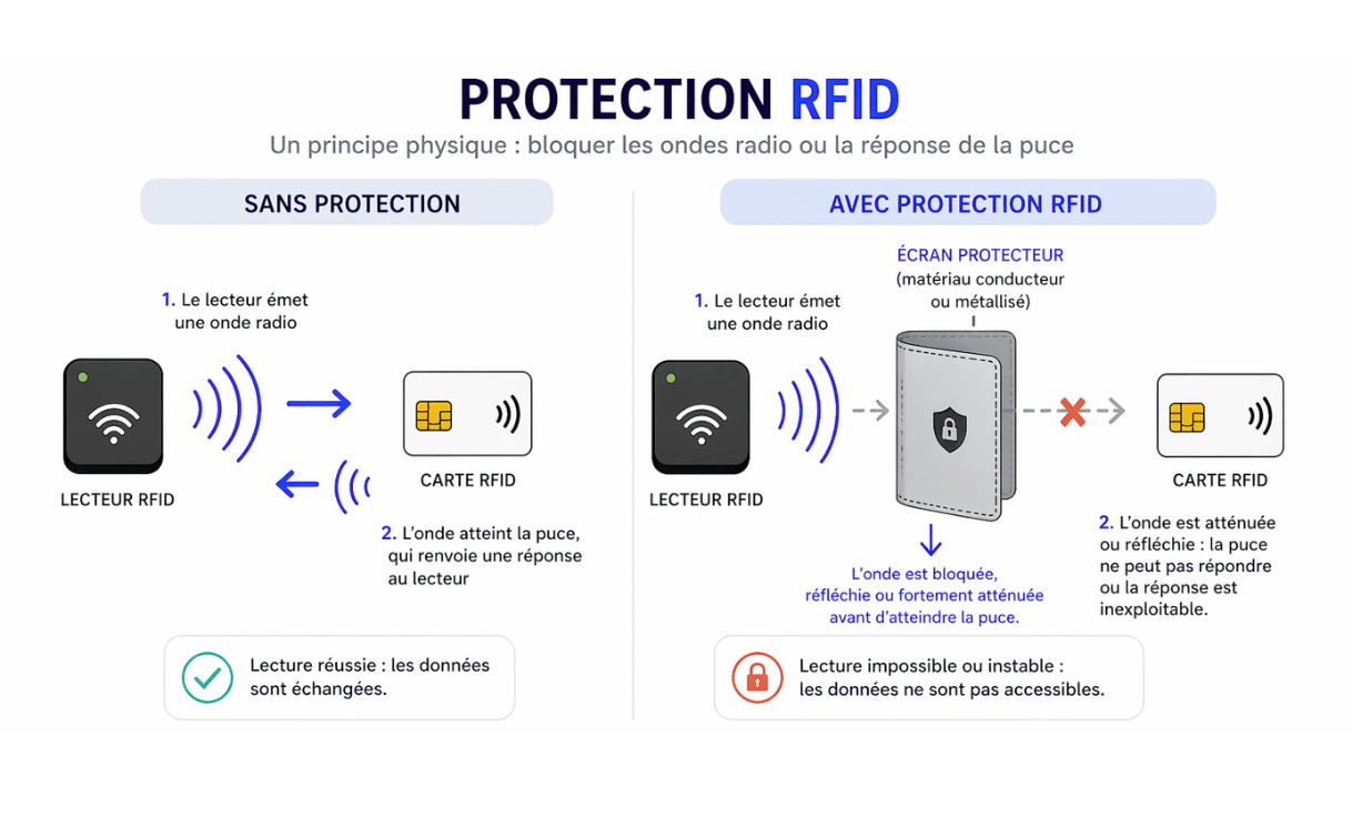 Le fonctionnement d'une protection RFID - rfid protection c'est quoi