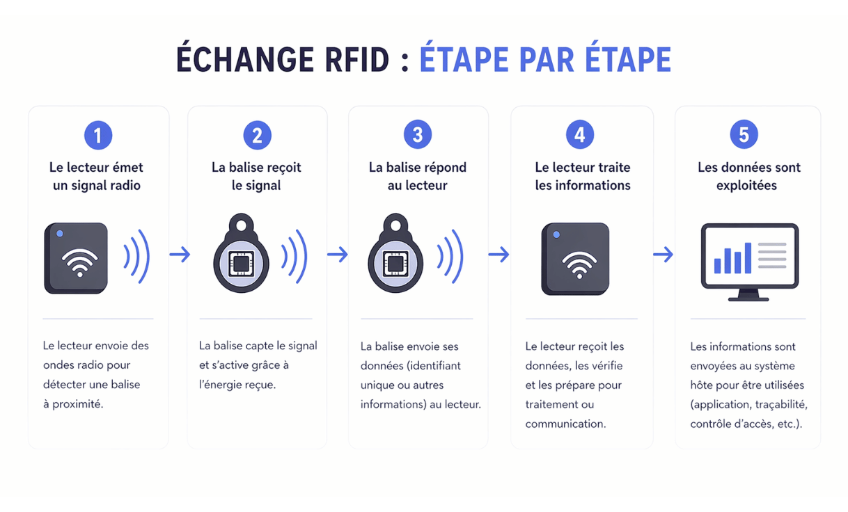 Voici comment se déroule un échange RFID type - Geotellurique.fr - rfid protection c'est quoi