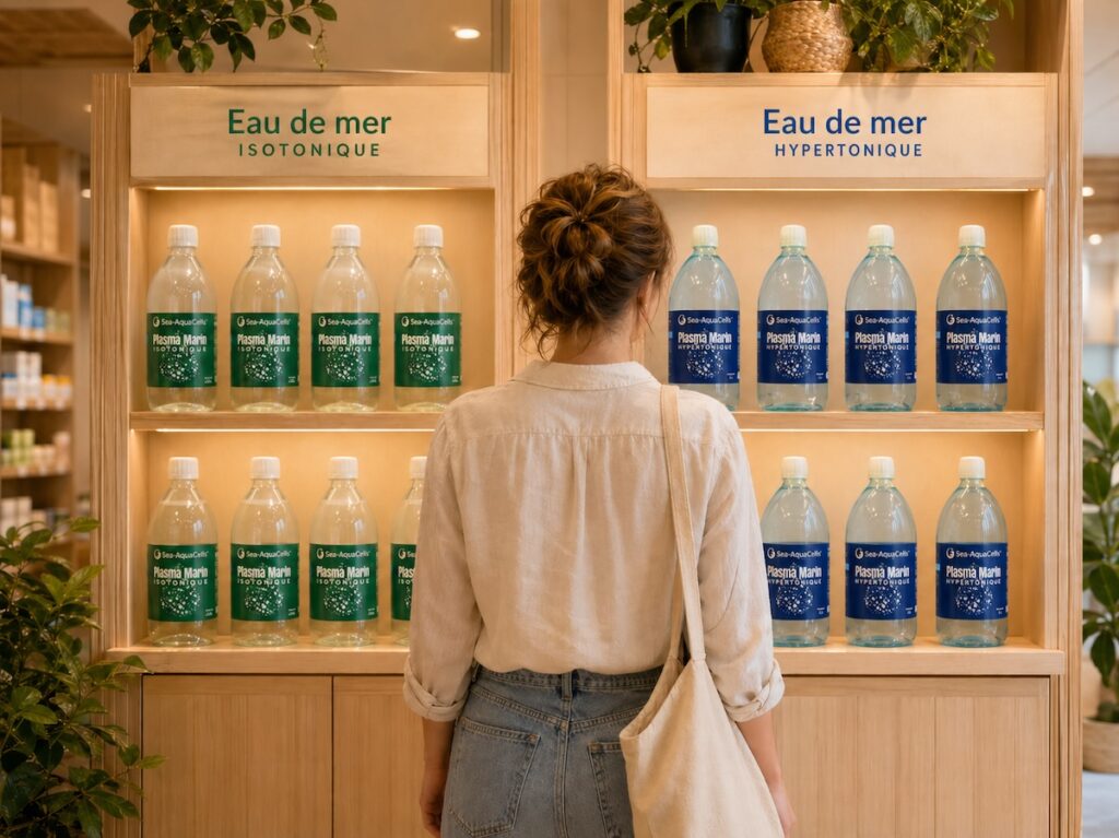 Que choisir entre de l'eau de mer isotonique et hypertonique